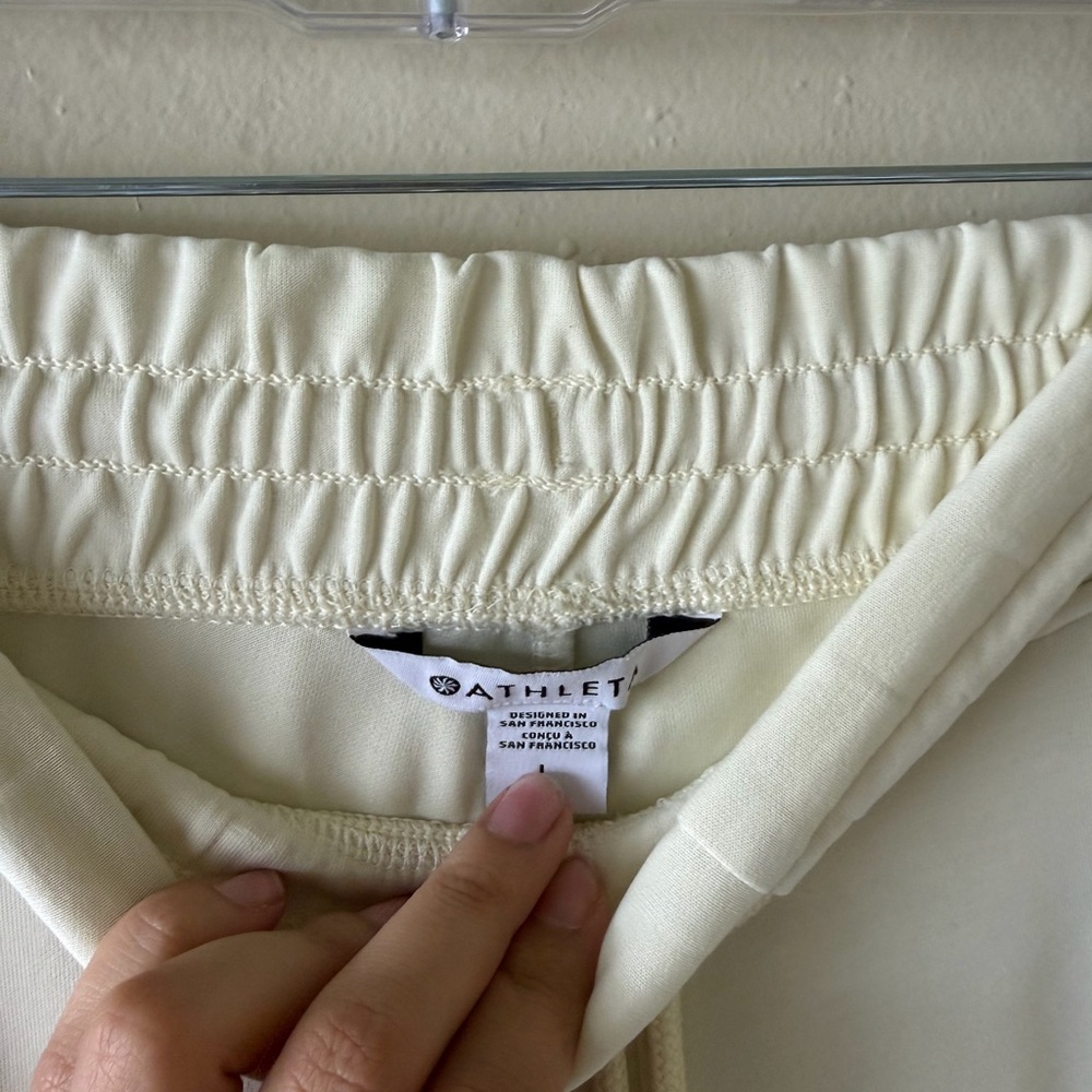Athleta Yellow Wide Leg Pants size large - Picture 3 of 6